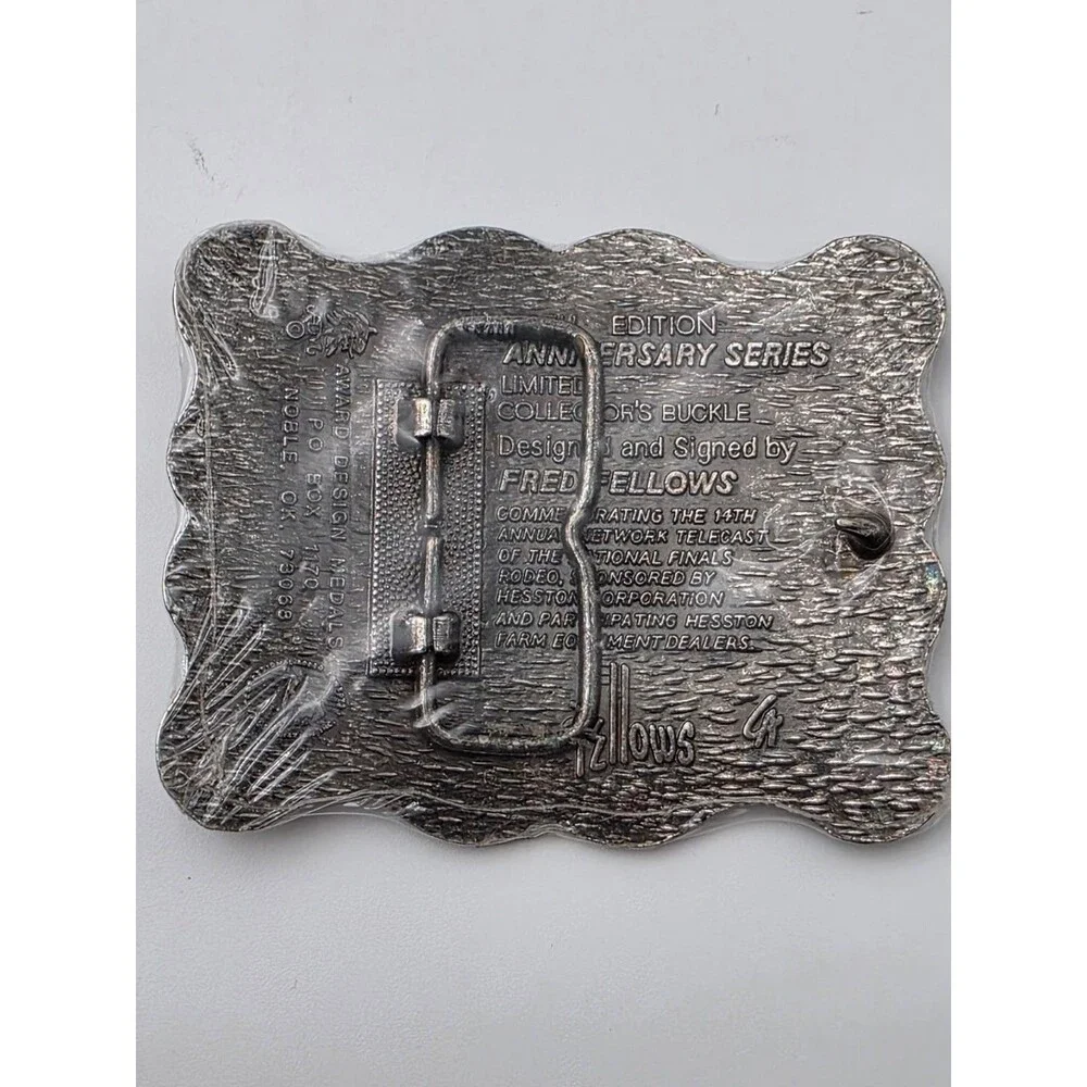 VTG 1987 National Finals Rodeo NFR Collector's 5th Edition Heston Belt Buckle